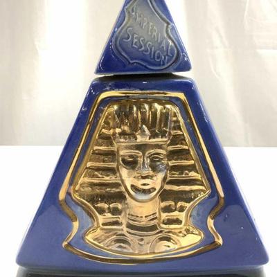 JIM BEAM Imperial Session Pyramid Ceramic Decanter
