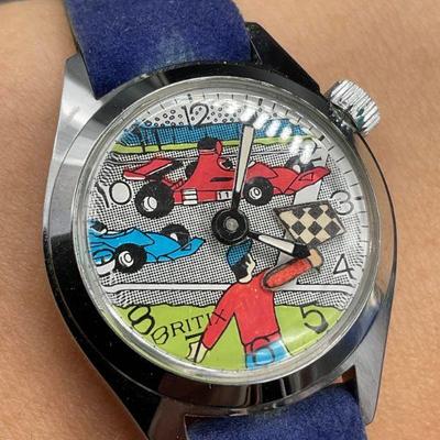 BRITIX Vintage Racetrack Motif Wristwatch
