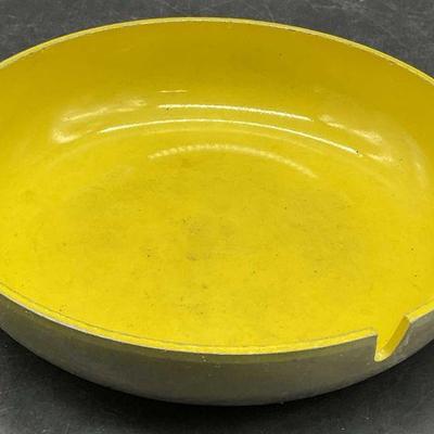 LOUMAC SUPPLY CO. Vntg Yellow Metal Trinket Dish
