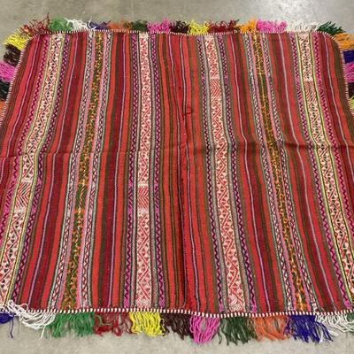 Vintage Handmade Multicolored Textile / Throw
