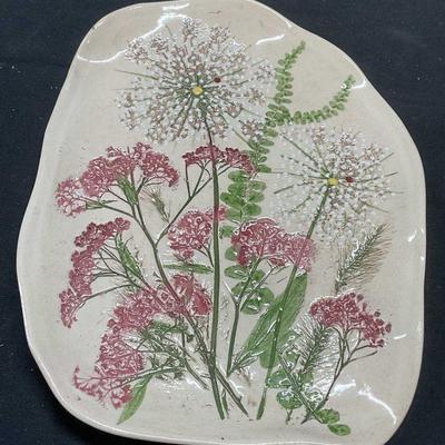 Darlene & Keith Fletcher Flower Ceramic Plate

