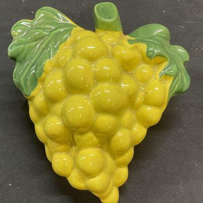 MCM Vtg Gilner Art Pottery Grape Wall Planter
