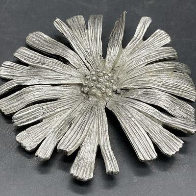 KATE HINES Signed Floral Form Jewelry Pendant
