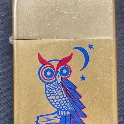 Vintage Storm King Gold Tone Owl Lighter

