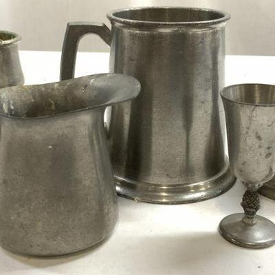 5 Vtg Tableware Eagles of Sheffield Eng Pewter +
