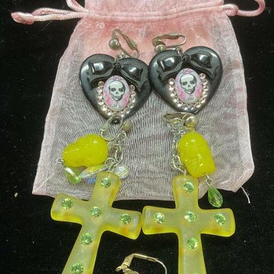 Lot 3 Tarina Tarantino Pendant & Crystal Earrings
