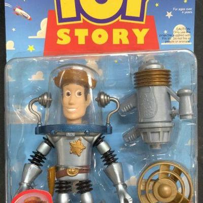 Vintage Toy Story Woody Space Sheriff In Pkg 1998
