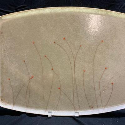 Fiberglass Floral Serving Tray
