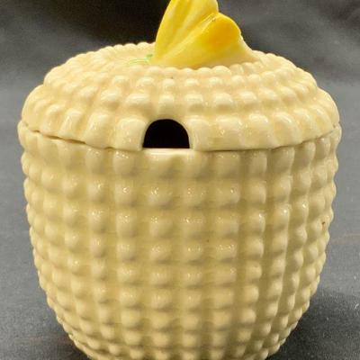 Signed Vintage Ceramic Condiment Jar
