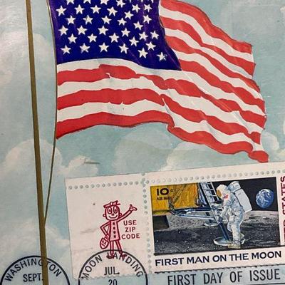 1969 First Day Cover First Man On The Moon Stamp
