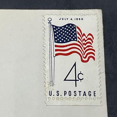 July 4th 1960 American Flag Stamp W/ Envelope
1969 First Day Cover First Man On The Moon Stamp
