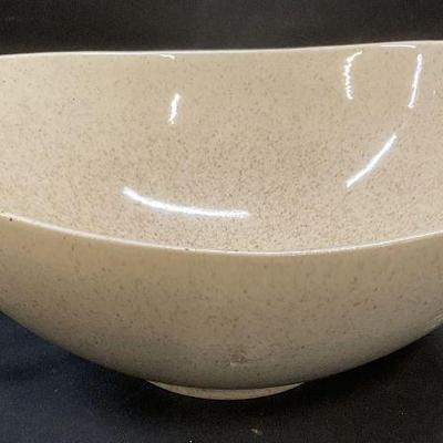 MCM Vtg Red Wing Pottery Beige Speckled Bowl
