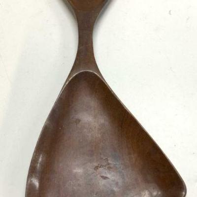 Carved Wooden Two Section Serving Tray Brown
