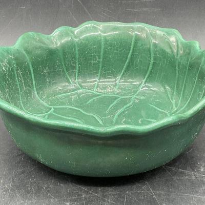 Vintage Greenware Cabbage Motif Bowl, USA
