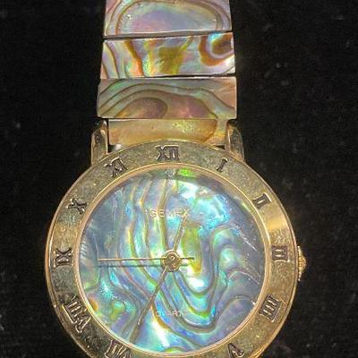 Gemex Abalone Shell Band Watch
