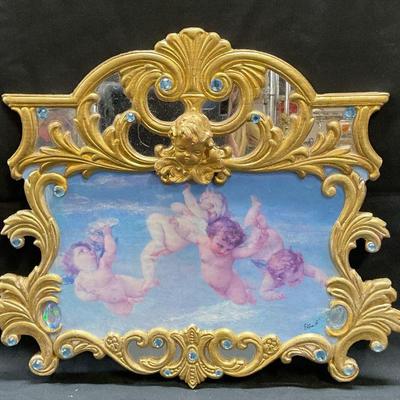 Sgn Ellie Haggerty Gilt Cherub Carousel Panel
