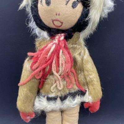 Vintage Handmade Fabric Doll
