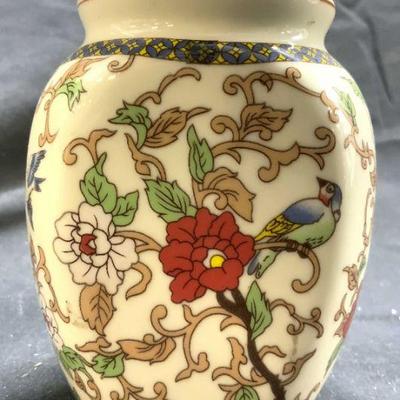 Signed Vintage Asian Porcelain Urn W Lid
