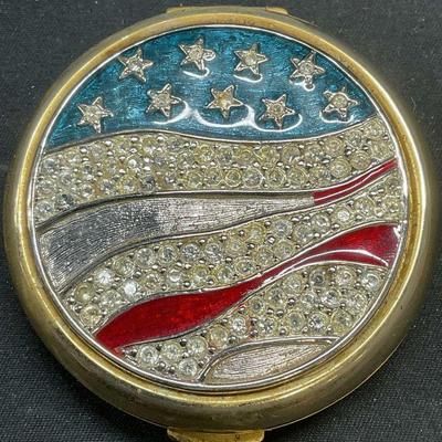 Y2K Estee Lauder American Flag Makeup Compact
