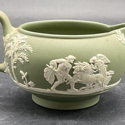 WEDGWOOD ENGLAND Green Jasperware Creamer
