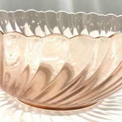 Scallop Pink Depression Glass Bowl
