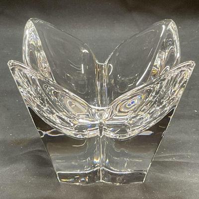 ORREFORS Sweden Crystal Lotus Bowl
