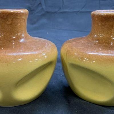 EMKAY Pair Ceramic Candle Holders W Handles

