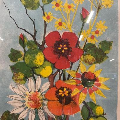 Jeanin Kostia Blancheteau Still Life Flower Litho
