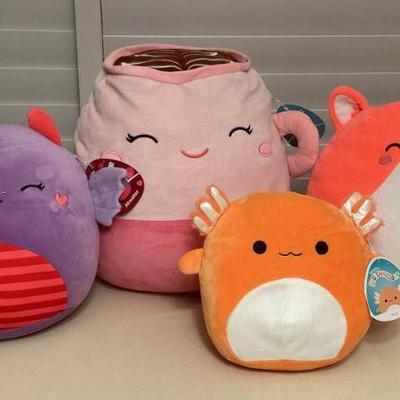 MMS037 Four Adorable Squishmallows Plushies