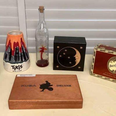 MMS131 Cigar Boxes, Large Tiki Mug Cup, Glass Bottle & More!
