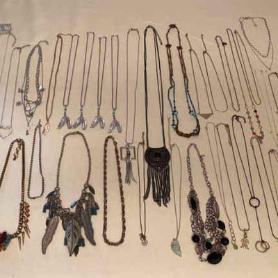 MMS158 Over 35 Costume Jewelry Necklaces 