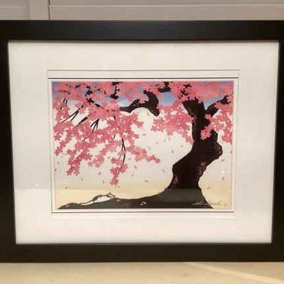 MMS143 Framed Print Of A Paper Cutting Scenic Picture By Aki Sogabi