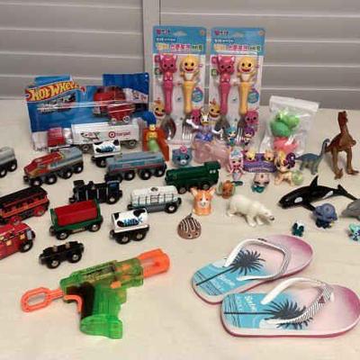MMS188 Wooden Trains, Nerf Gun, Hot Wheels Big Rig, Small Toys & More!