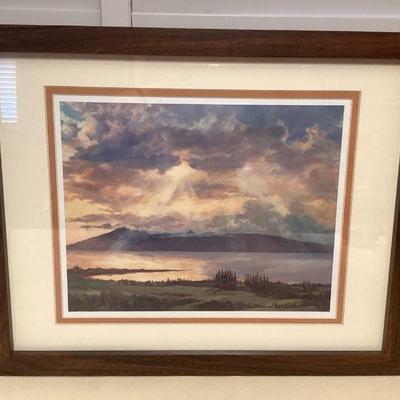 MMS245 Framed “Maui Glow” Scenic Picture By BH Freeland 