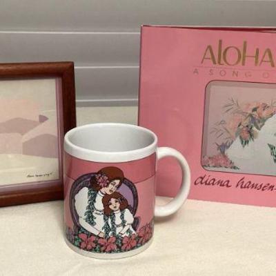 MMS103 Diana Hansen-Young Koa Framed Picture, Book & Ceramic Mug 