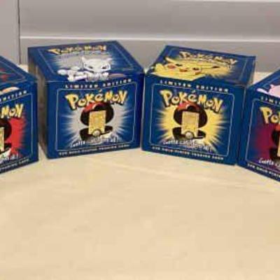 MMS118 Set Of Six Limited Edition Pokemon 23K Gold-Plated Trading Cards New
