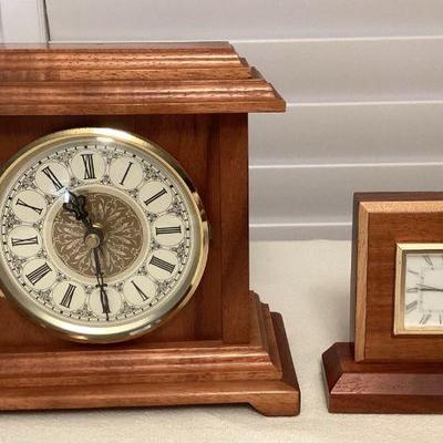 MMS238 Two Koa Wood Clocks