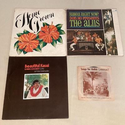 MMS078 Four Vintage Vinyl Hawaiian Records 