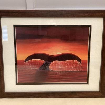 MMS244 Framed “Sunset Tail” Picture By George Kaiwi