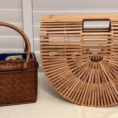 MMS100 Bamboo Bag & Woven Basket Bag