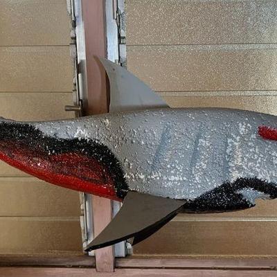 MMS089 Large Art Hanging Foam Shark