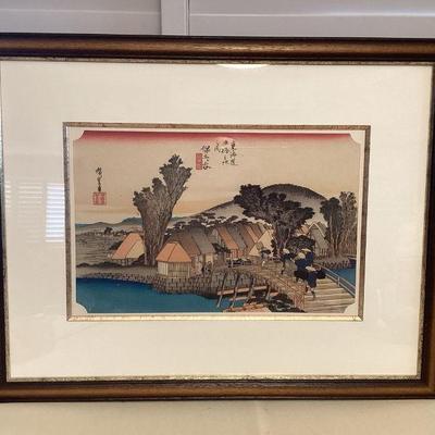 MMS048 Framed Japanese Wood Block Print