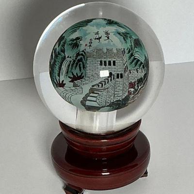 Chinese Reverse Painted Globe