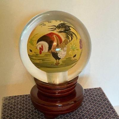 Chinese Reverse Painted Globe
