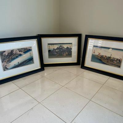 Trio Of Japanese Wall Art Prints
