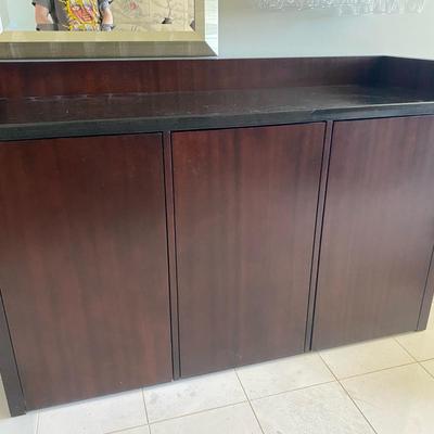 O-Palier Wooden Bar Storage Cabinet