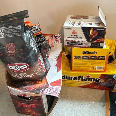 Group Fire Logs & Charcoal | Mixed lot of charcoal, duraflame firelogs, fire starters, and more!
