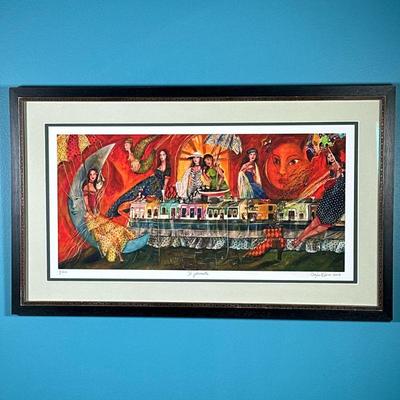 DAFNE ELVIRA GICLEE | Se permuta Giclee print. Titled, signed, and dated "2013" on bottom. Dimensions: h. 15 x l. 25 in (Frame)

