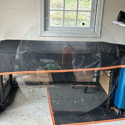 Round Glass Table Top | Large circular glass table top - Glass top only, no table base included . Dimensions: dia. 48.25 in
