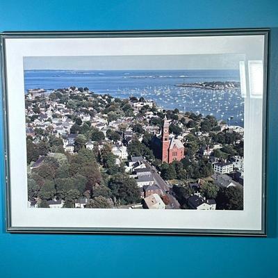 Marblehead Harbor Photograph | Framed original photographic print of Marblehead Harbor, New England. Dimensions: h. 27 x l. 36 in

